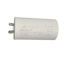 Capacitor Polipropileno 70uF x 250V Plástico Faston Epcos