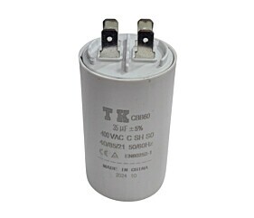Capacitor Polipropileno 35uF x 400Vac 50/60Hz Plástico Faston Cbb60 Tk