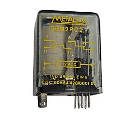 Rele SBM2RC2 12VCC 8 Terminais Metaltex 