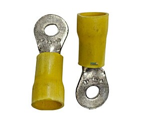 Terminal Olhal 12-10 Amarelo Isolado