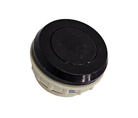 Botão de Comando Redondo Preto/Branco