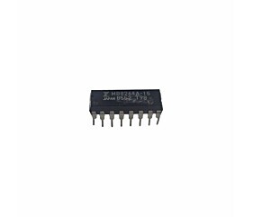 Circuito Integrado MB8264A-15 Fujitsu, memória DRAM dinâmica 64K x 1 bit em encapsulamento DIP-16, utilizada em computadores clássicos, equipamentos industriais, sistemas embarcados e manutenção eletrônica.