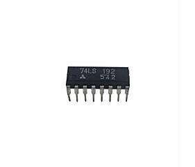 Circuito Integrado SN74LS192 original da Hitachi em encapsulamento DIP-16, contador síncrono BCD Up/Down da família TTL 74LS, utilizado em automação, sistemas digitais, instrumentação e manutenção de equipamentos eletrônicos.