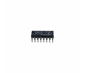 Circuito Integrado SN74LS348N original da Texas Instruments em encapsulamento DIP-16, codificador prioritário TTL de 8 entradas para 3 saídas, utilizado em sistemas digitais, automação, instrumentação e manutenção de equipamentos eletrônicos.