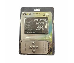 Switch Hdmi 4K 5 Entradas Com Controle Remoto Flex 1