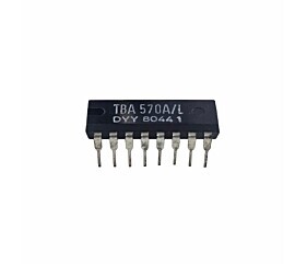 Circuito Integrado TBA570A-I receptor AM/FM em encapsulamento DIP-16, utilizado em rádios portáteis, receivers, equipamentos de áudio e projetos eletrônicos de recepção de rádio.