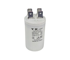 Capacitor Polipropileno 2uF x 450Vac 50/60Hz Plástico Faston CBB60 TK