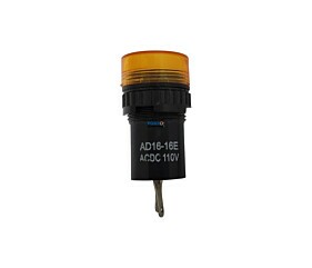 Sinalizador AD16-16E Ac Dc 110V Amarelo