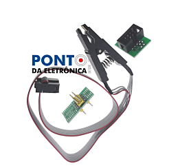 Adaptador Jacaré SOIC-8 - SOP-8 Para Gravador de Bios 24 - 25 - 93