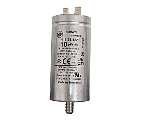 Capacitor Polipropileno 10uF x 425V 50/60Hz Alumínio Com Parafuso Ducati 416.25.1229