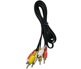 Cabo 3 RCA Fio Coaxial 2 Metros