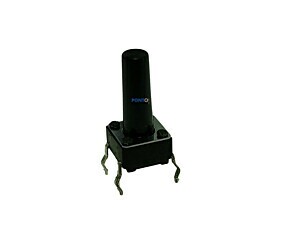 Chave Tactil KFC-A06 6X6X13 4 Terminais 180º Preto