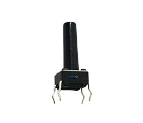 Chave Tactil KFC-A06 6X6X15 4 Terminais 180º Preta