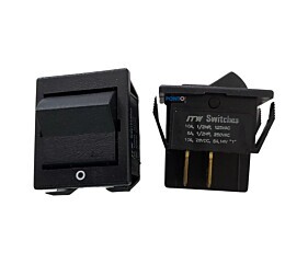 Chave Gangorra Liga Desliga Preta 10A 1/2HP 125V - 8A 1/2HP 250V ITW Switches