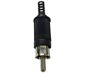 Conector Plug Rca Gold 7MM Preto