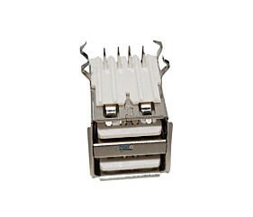 Conector USB A Fêmea Duplo 90º PCI DS1096