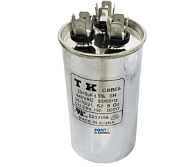 Capacitor Polipropileno Duplo 25+5uF X 440Vac 50/60Hz CBB65 TK