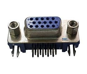 Conector DB15 Fêmea VGA Solda Placa 90º