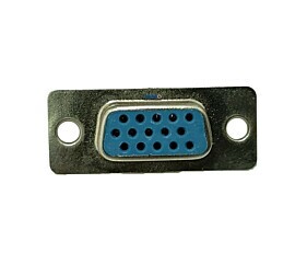 Conector DB15 Fêmea VGA Solda Fio 180º