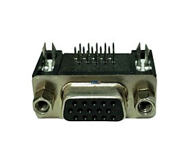 Conector DB15 Fêmea VGA 90º Solda Placa 