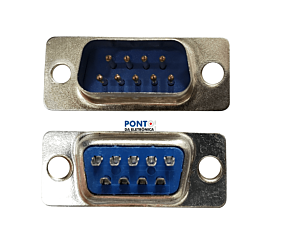 Conector DB9 Macho 180º Solda Fio
