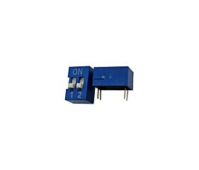 Chave Dip Switch KF1001 2 Contatos Azul 180º