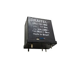 Relé DRU101902 Draitec 12Vcc 30A 220V