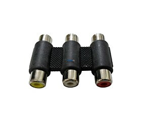 Emenda Jack RCA Triplo Plástico Amarelo Branco e Vermelho