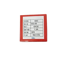 Fusível 1,5A 250V Grande 6X30A Vidro