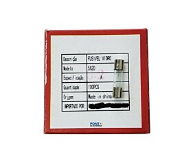 Fusível 0,2A = 200MA 250V Pequeno 5X20 Vidro Cx 100pçs