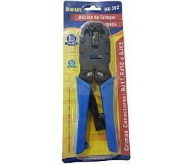 Alicate de Crimpar RJ-11 / RJ-12 / RJ-45 Com Catraca Hikari HK-302