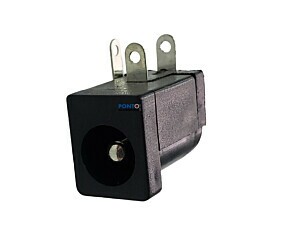 Conector Jack DC-005 J4 3 Terminais 2,5mm Para Energia 