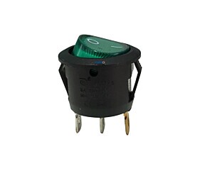 Chave Gangorra KCD1-106N Verde 3 Terminais 6A 250V 10A 125V