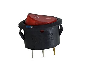 Chave Gangorra KCD1-115N Vermelha 6A 250V 10A 125V 3 Terminais