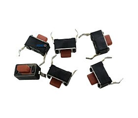 Chave Tactil KFC-A06 3X6X5 2Terminais Vermelha