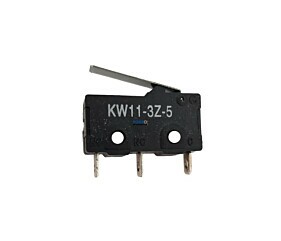 Chave Micro Switch KW11-3Z-5 3 Terminais Haste 18MM 5A 250V Preta