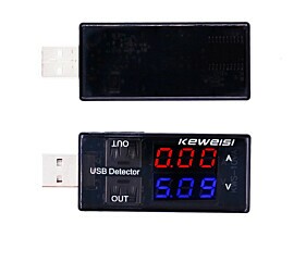 Medidor de Tensão e Corrente Keweisi KWS-10VA USB