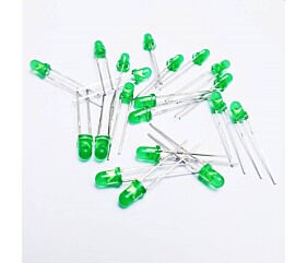 Led 3MM Verde Difuso 800-1000Mcd