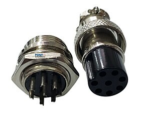 Conector Mike LS-3007 - 3014 8 Vias Macho / Fêmea