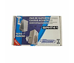 Par de Suportes Para Caixas Acústicas SPHT41 Preto Multivisão