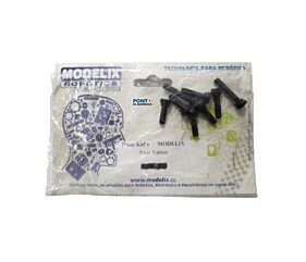 Pinos Kids Preto Kit 8 Peças Modelix