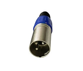 Conector Canon 3 Pinos Macho Tipo Neutrik Azul