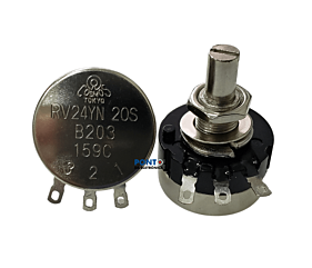 Potenciômetro 20K Rotativo de Carvão RV24YN 20S B203 Tocos