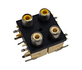 Tomada Rca Vertical 4 Vias