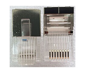 Conector RJ45 Macho 8Vias YH-014 Semi Blindado