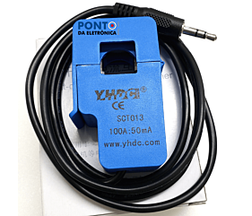 Sensor de Corrente Não Invasivo 100A SCT-013 Arduino Pic Gng