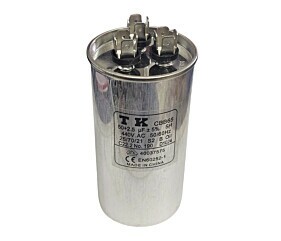 Capacitor Polipropileno Duplo 50+2.5uF x 440Vac 50/60Hz Alumínio CBB65 TK