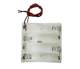 Suporte Para 4 Pilhas AA Canoa Branco