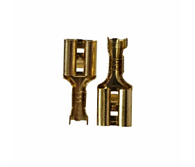Terminal Faston Fêmea 6,3MM Sem Isolamento Com Trava Latão