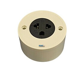 Tomada Polarizada de Sobrepor 2 Polos + Terra 20A 250V 12.125 Transmobil